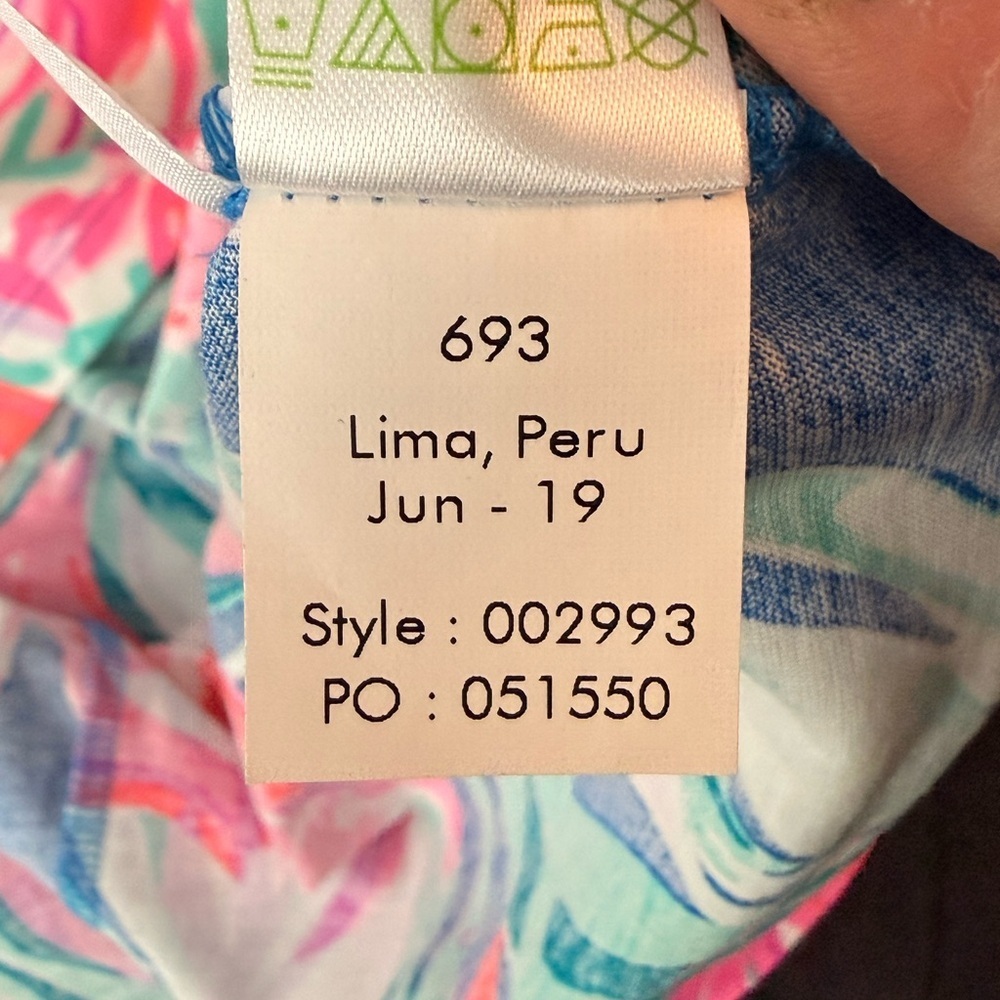 Lilly Pulitzer Mellorie Floral Pima Cotton Shift Dress Short Sleeve Medium - Picture 5 of 10